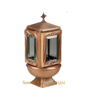 ΚΑΝΤΗΛΙ ΤΑΦΟΥ ΤΕΤΡΑΠΛΕΥΡΟ ΦΙΜΕ ΒΑΣΗ ΣΤΡΟΓΓΥΛΗ ΚΡΥΣΤΑΛΛΟ