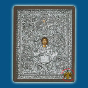 Christ Ambelos Silver Holy Icon