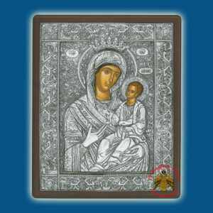 Holy Virgin Mary Theotokos Panagia Hodegetria Silver Holy Icon
