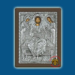 Deisis Of Christ Silver Holy Icon