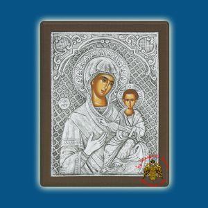 Holy Virgin Mary Theotokos Panagia Hodegetria Silver Holy Icon