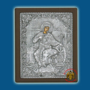Saint Catherine Silver Holy Icon