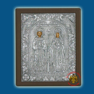 Άγιοι Κωνσταντίνος και Αγία Ελένη Ασημάνια Εικόνα