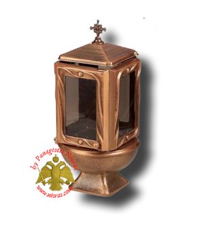 ΚΑΝΤΗΛΙ ΤΑΦΟΥ ΤΕΤΡΑΠΛΕΥΡΟ ΦΙΜΕ ΒΑΣΗ ΣΤΡΟΓΓΥΛΗ