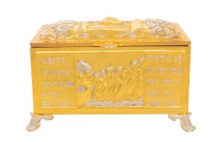 Reliquary Presanctified Box  Gold and Silver Plated