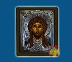 Ασημένια Εικόνα Χριστός το Άγιον Μανδήλιον