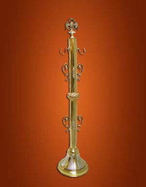 Aisle Cord Stand Brass Byzantine Eagle Gold Silver Plated