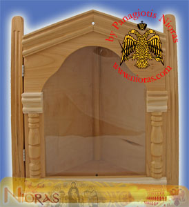 Εικονοστάσι Ξύλινο Γωνιακό E Φυσικό Χρώμα