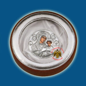 Silver Wedding Crown Box Design 910E Round Shape with Icon