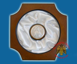 Wedding Crown Case Cross Design Brown Colored