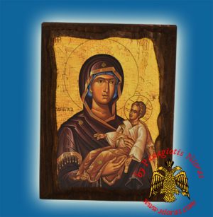 Byzantine Wooden Icon Panagia Odigitria