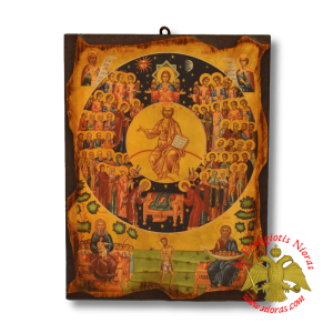 Byzantine Wooden Icon Antique Style All Saints