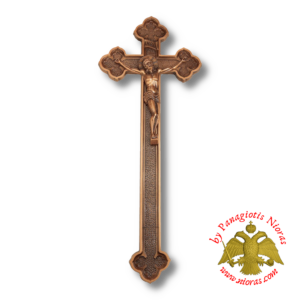 Cemetery Memorial Byzantine Orthodox Cross Round Endings 60x24cm