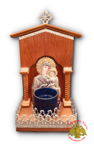 Ορθόδοξο Παραδοσιακό Εικοναστασακι με Κανδηλοκουπα