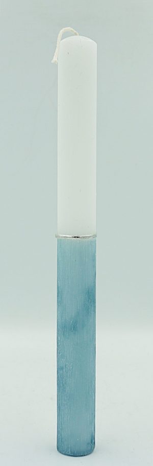 Αρωματική Πασχαλινή Λαμπάδα Κυλινδρικη Μισή Σιελ 25cm SET OF 2