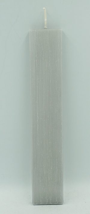 Αρωματική Πασχαλινή Λαμπάδα Πλακέ Φαρδιά Γκρι SET OF 2