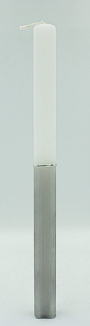 Αρωματική Πασχαλινή Λαμπάδα Τετράγωνη Μισή Γκρι 29cm SET OF 2