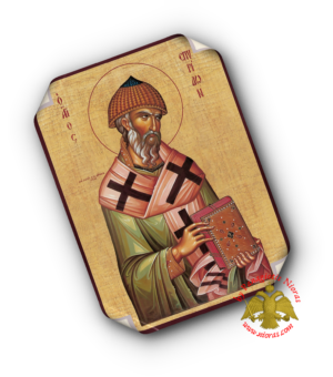 Laminated Orthodox Icons Saint Spyridon Set of 10