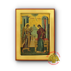 The Annunciation Byzantine Wooden Icon
