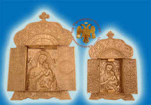 Μεταλλικό Εικονάκι Πορτάκια Μπρούτζινο