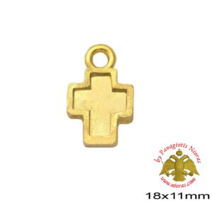 Casting Pendant Cross 18x11mm GOLD PLATED - 40 pcs