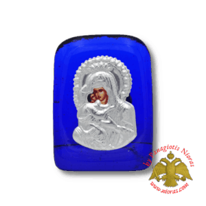 Theotokos Icon on Blown Glass  6.5x5cm