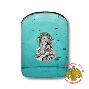 Εικονάκι σε Φυσιτό Γυαλί Παναγία 6.5x5εκ