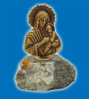 Small Standing Panagia Icon A On Marble