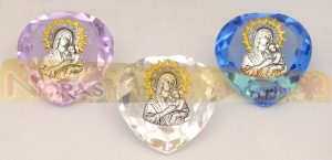 Silver Plated Theotokos Icon on Crystal E