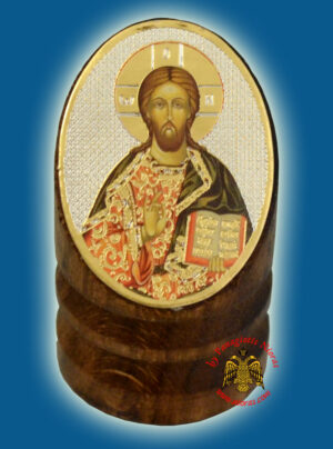Wooden Orthodox Icon of Christ 3x4cm