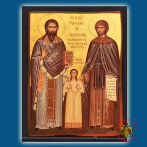 Άγιος Ραφαήλ Ορθόδοξη Ξυλόγλυπτη Εικόνα