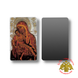 Ορθόδοξος Παναγιά Ελεούσα Χαρτί εικονίδιο σε μαγνητικό φύλλο (σετ 5 τμχ)