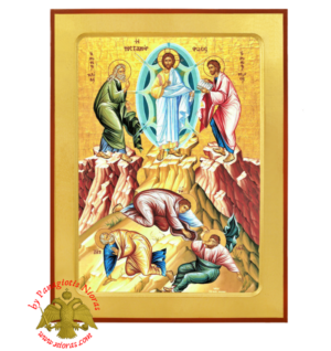 The Transfiguration Byzantine Wooden Icon - Dormition of Theotokos Holy Monastery