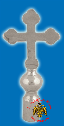 Flag Pole Byzantine Cross for Church - Nickel