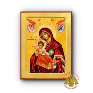 Holy Theotokos Panagia the Curer Wooden Byzantine Icon