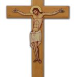 Orthodox Holy Table Wooden Cross Natural Coloured 25x44cm