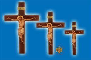 Kρεμαστός Ξύλινος Σταυρός Σκούρο Χρώμα