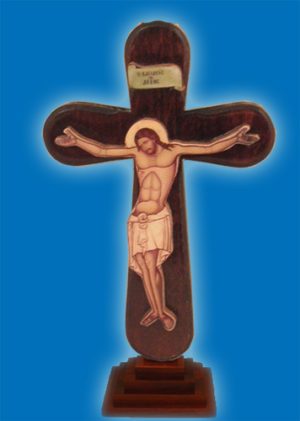 Ξύλινος Σταύρος Με Βάση 6x9Εκ.