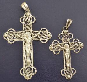 Filigree Cross Silver Plated