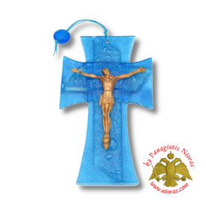 Γυάλινος Fusing Σταυρός 25εκ.