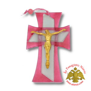 Γυάλινος Fusing Σταυρός 25εκ.