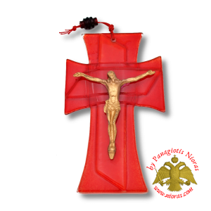 Γυάλινος Fusing Σταυρός 25εκ.