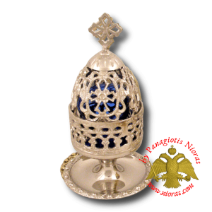 Cross Standing Oil Candle Nickel 20cm