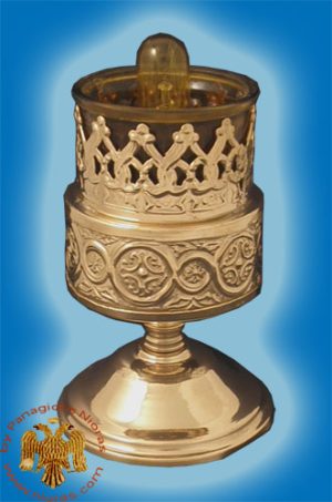 Metal Design A Electric Standing Oil Candle Brass