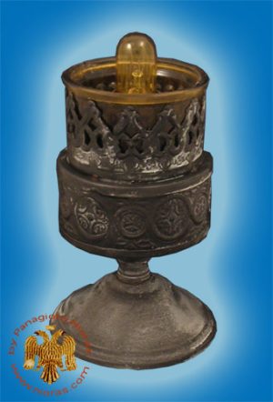 Metal Design A Electric Standing Oil Candle Antique