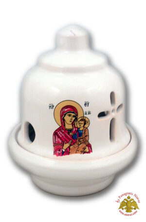 Ceramic Oil Candle Design C White 14x11cm