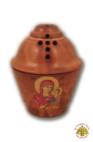 Ceramic Oil Candle Design D Brown 12.5x9.5cm