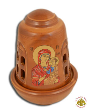 Kεραμικό Κανδήλι Σχέδιο Ξωκλήσι Καφε 10χ14εκ