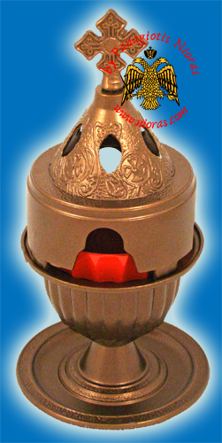 Aluminum Oil Candle Traditional Brown 9x17cm