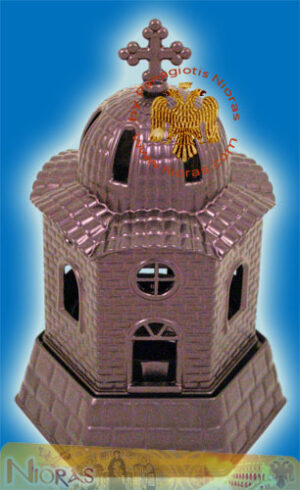 Aluminum Oil Candle Church Charcoal 9x17cm